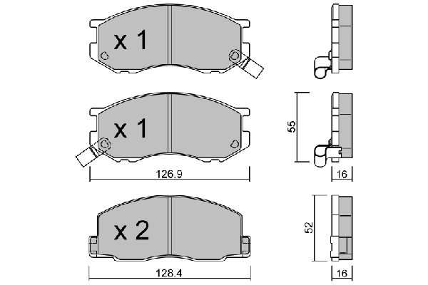 Комплект колодок дисковых AISIN BPTO-1931