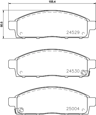 Комплект колодок для дисковых тормозов DON PCP1114