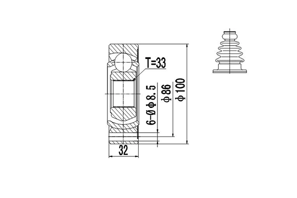 Комплект шруса DYNAMATRIX-KOREA DCV603002