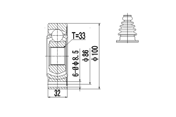 Комплект шруса DYNAMATRIX-KOREA DCV603014
