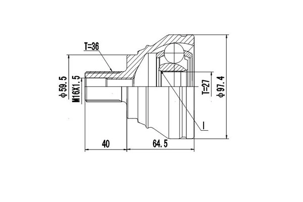 Комплект шруса DYNAMATRIX-KOREA DCV803002