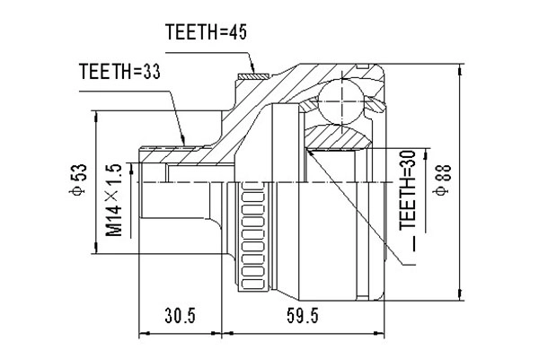 Комплект шруса DYNAMATRIX-KOREA DCV803018