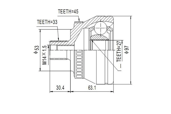 Комплект шруса DYNAMATRIX-KOREA DCV803021