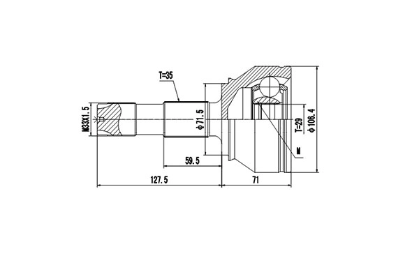Комплект шруса DYNAMATRIX-KOREA DCV817045