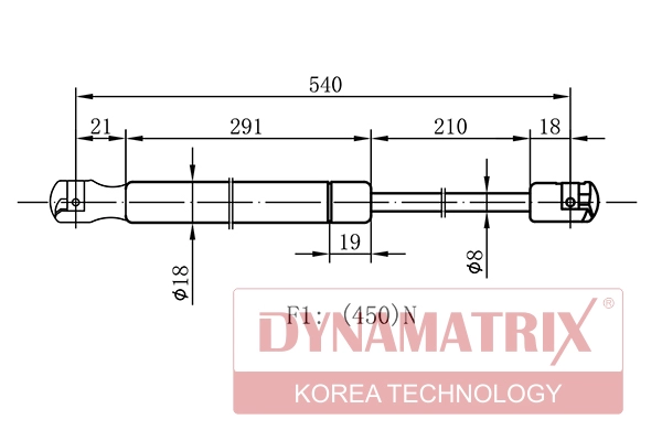 Амортизатор багажника DYNAMATRIX-KOREA DGS011499