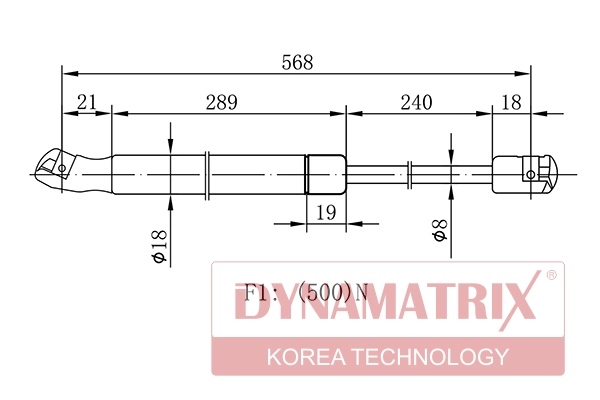 Амортизатор багажника DYNAMATRIX-KOREA DGS016761