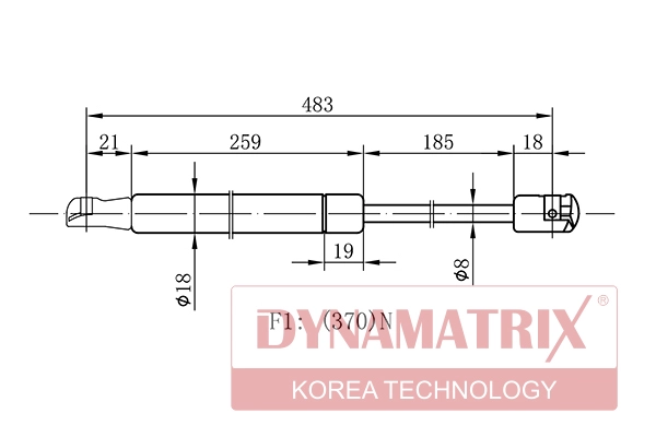 Амортизатор багажника DYNAMATRIX-KOREA DGS1501RT