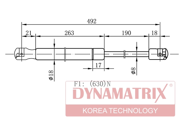 Амортизатор багажника DYNAMATRIX-KOREA DGS4932SV