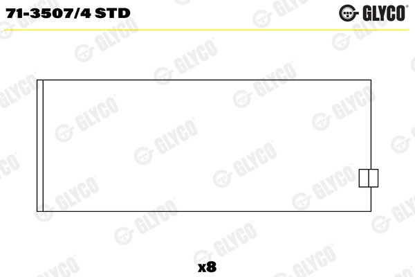 Вкладыши двигателя GLYCO 71-3507/4 STD