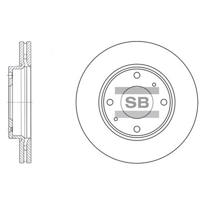 Диск тормозной передний HI-Q SD1016
