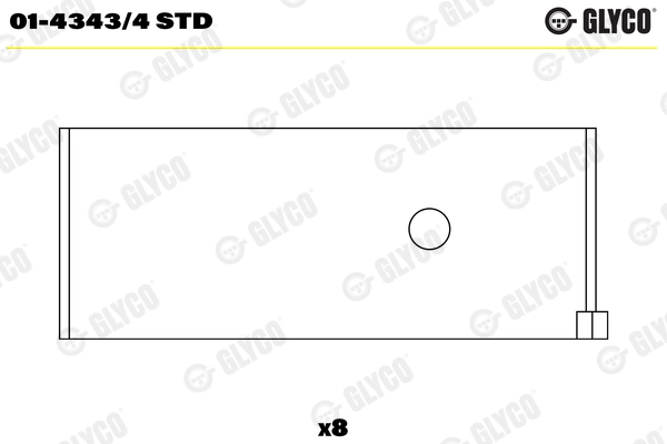 Вкладыши двигателя GLYCO 01-4343/4 STD