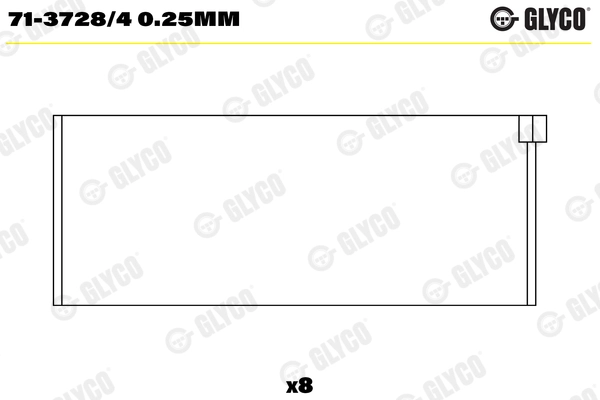 Вкладыши двигателя GLYCO 71-3728/4 0.25MM