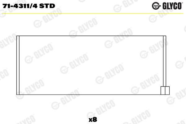 Вкладыши двигателя GLYCO 71-4311/4 STD