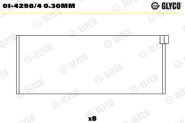 Вкладыши двигателя GLYCO 01-4298/4 0.30MM