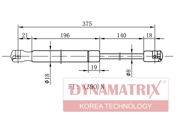 Амортизатор багажника DYNAMATRIX-KOREA DGS034753
