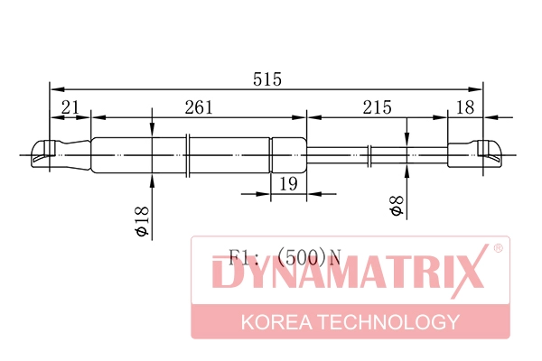 Амортизатор багажника DYNAMATRIX-KOREA DGS0825MV