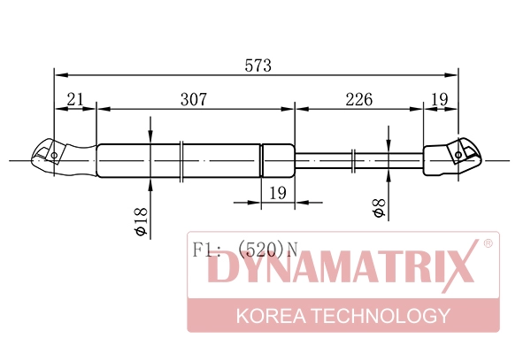Амортизатор багажника DYNAMATRIX-KOREA DGS2569LN