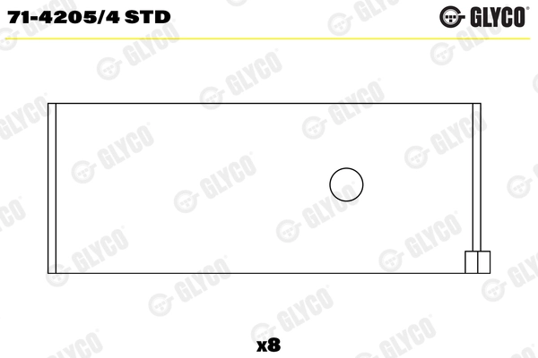 Вкладыши двигателя GLYCO 71-4205/4 STD