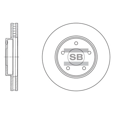 Диск тормозной передний HI-Q SD4202
