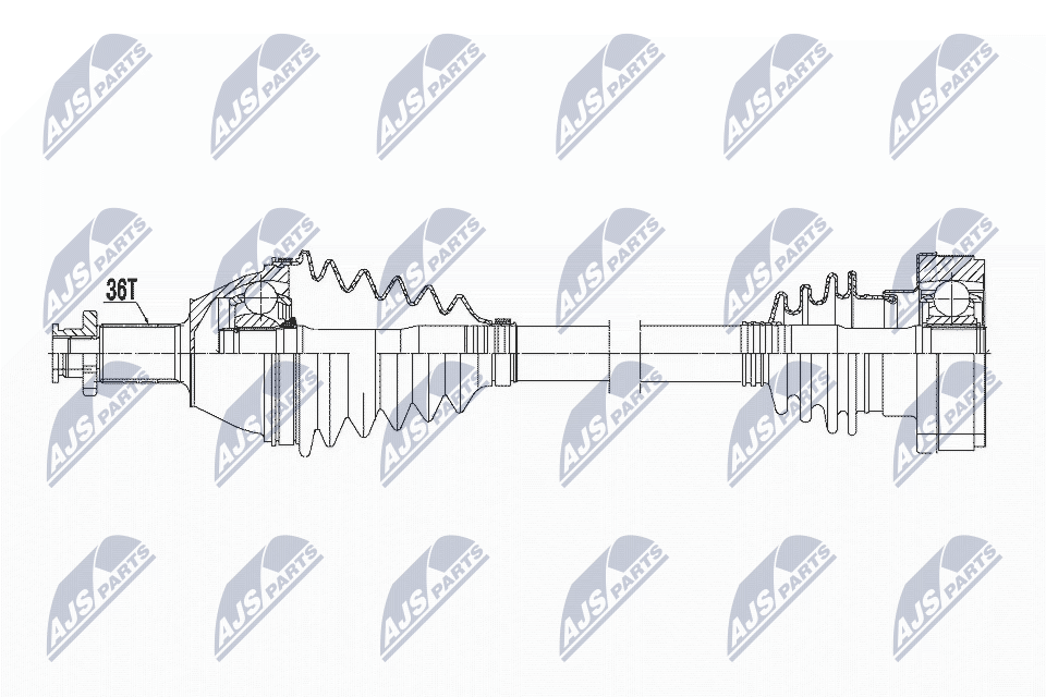 Nty driveshaft vw polo/fox 1.4tdi 05-09 fabia i/ii 1.4tdi 05- roomster 1.4tdi 06-10 seat cordoba/ NTY NPW-VW-099