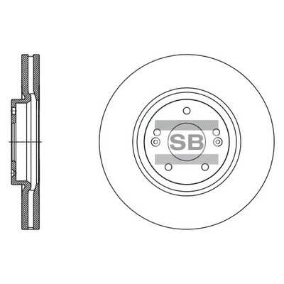Диск тормозной передний HI-Q SD1132