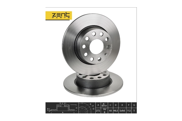 Диск тормозной задний ZENTPARTS Z05991