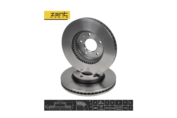 Диск тормозной передний ZENTPARTS Z06041