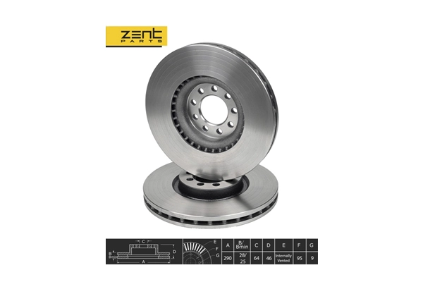 Диск тормозной передний ZENTPARTS Z06158