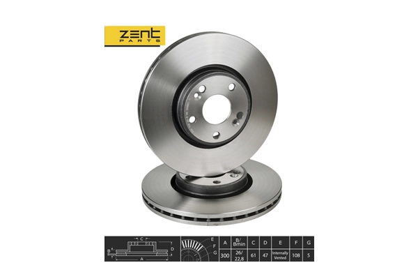 Диск тормозной передний ZENTPARTS Z06171