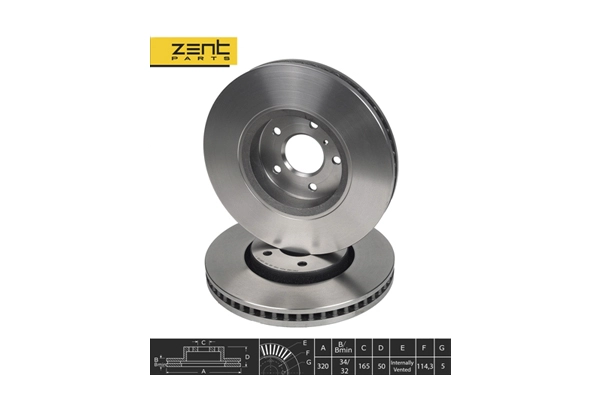 Диск тормозной передний ZENTPARTS Z06186