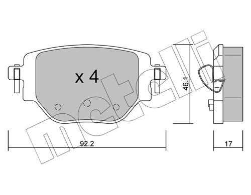 К-т дисков. тормоз. колодок METELLI 22-1246-0