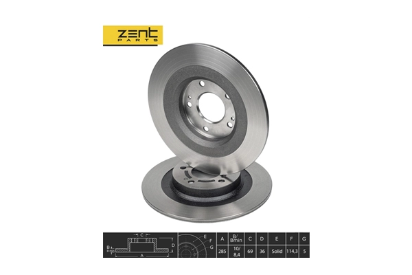 Диск тормозной задний ZENTPARTS Z06092