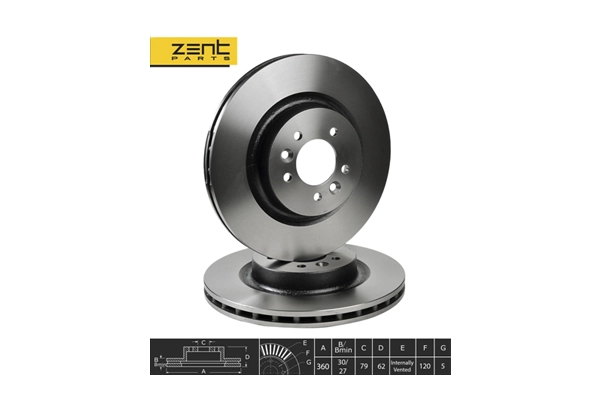 Диск тормозной передний ZENTPARTS Z06119