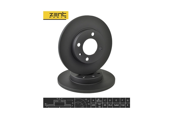 Диск тормозной передний ZENTPARTS Z06264