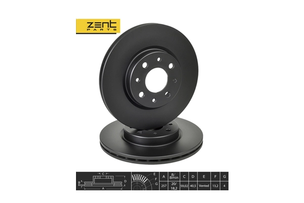 Диск тормозной передний ZENTPARTS Z06273