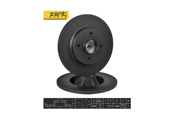 Диск тормозной задний ZENTPARTS Z06276