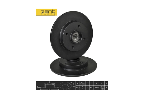 Диск тормозной задний ZENTPARTS Z06292