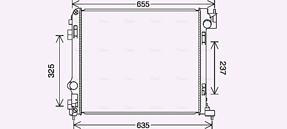 Радиатор системы охлаждения AVA QUALITY COOLING DN2444