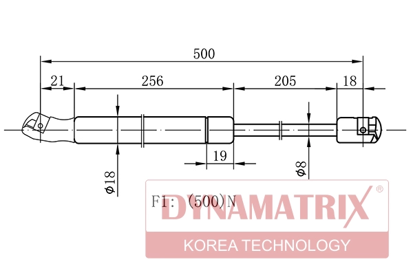 Амортизатор крышки багажника DYNAMATRIX-KOREA DGS9468II