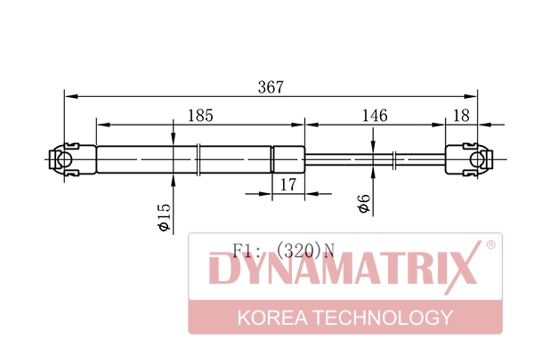 Амортизатор капота DYNAMATRIX-KOREA DGS2334BC