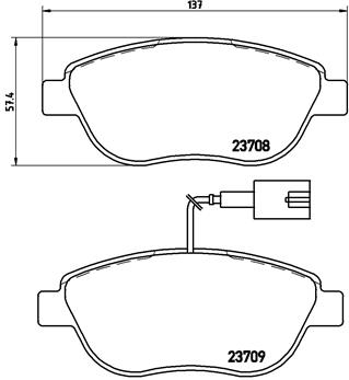 Колодки тормозные дисковые передние BREMBO P23137X