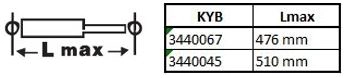 Амортизаторы KYB 344 0045
