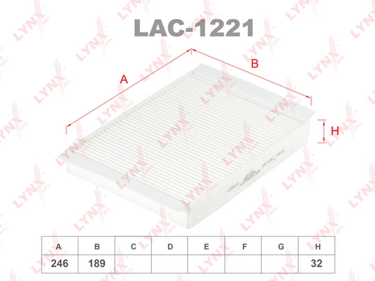 Фильтр салонный LYNXAUTO LAC-1221