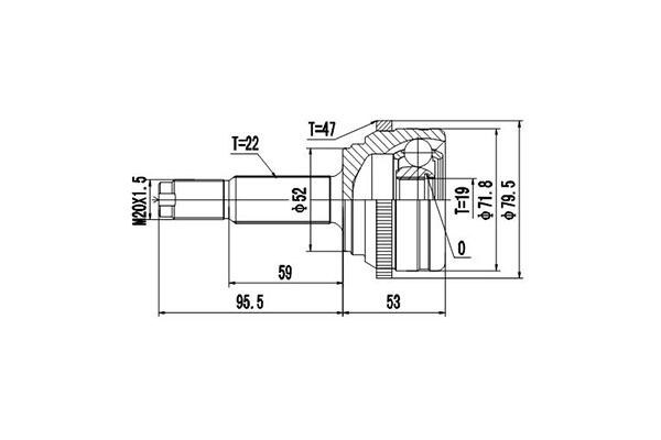Комплект шруса DYNAMATRIX-KOREA DCV808034