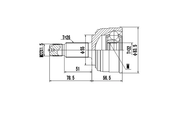 Комплект шруса DYNAMATRIX-KOREA DCV823063