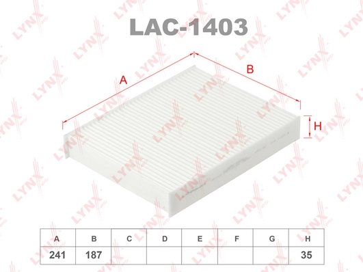 Салонный фильтр LYNXAUTO LAC-1403