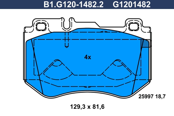 Тормозные колодки GALFER B1-G120-1482-2