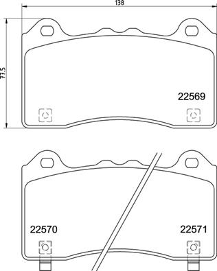 Колодки тормозные дисковые BREMBO P 24 202
