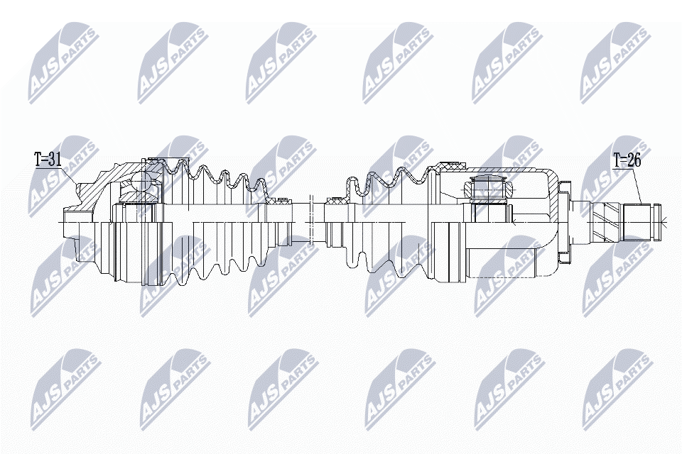 Nty driveshaft mini f55/f56/f57 cooper cooper d one 13- /atmleft/ NTY NPW-BM-133