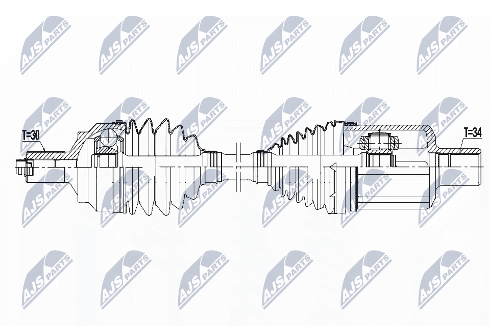 Npw-me-096 полуось приводная NTY NPW-ME-096